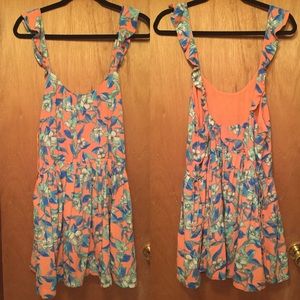 Free People Floral Scoop Neck Dress