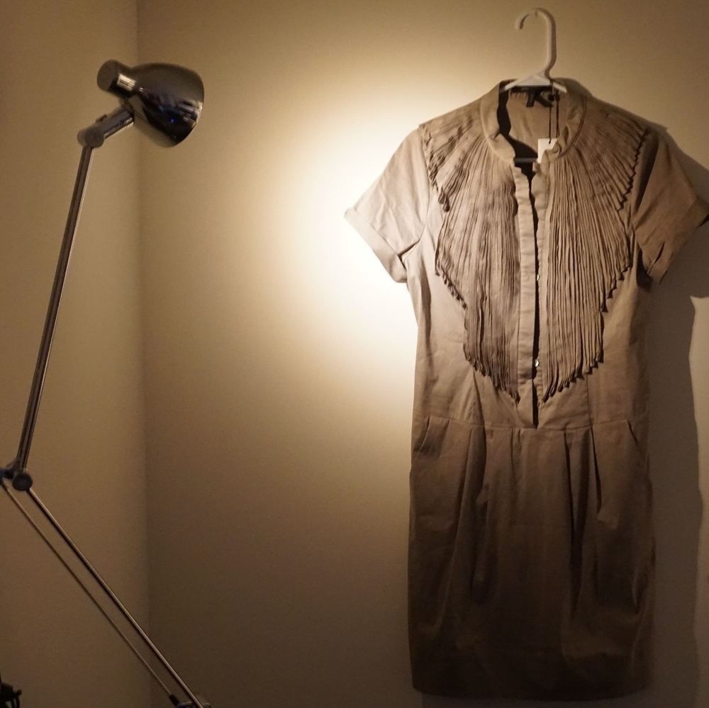 BCBGMazAzria Gravel Color Knee Length Dress