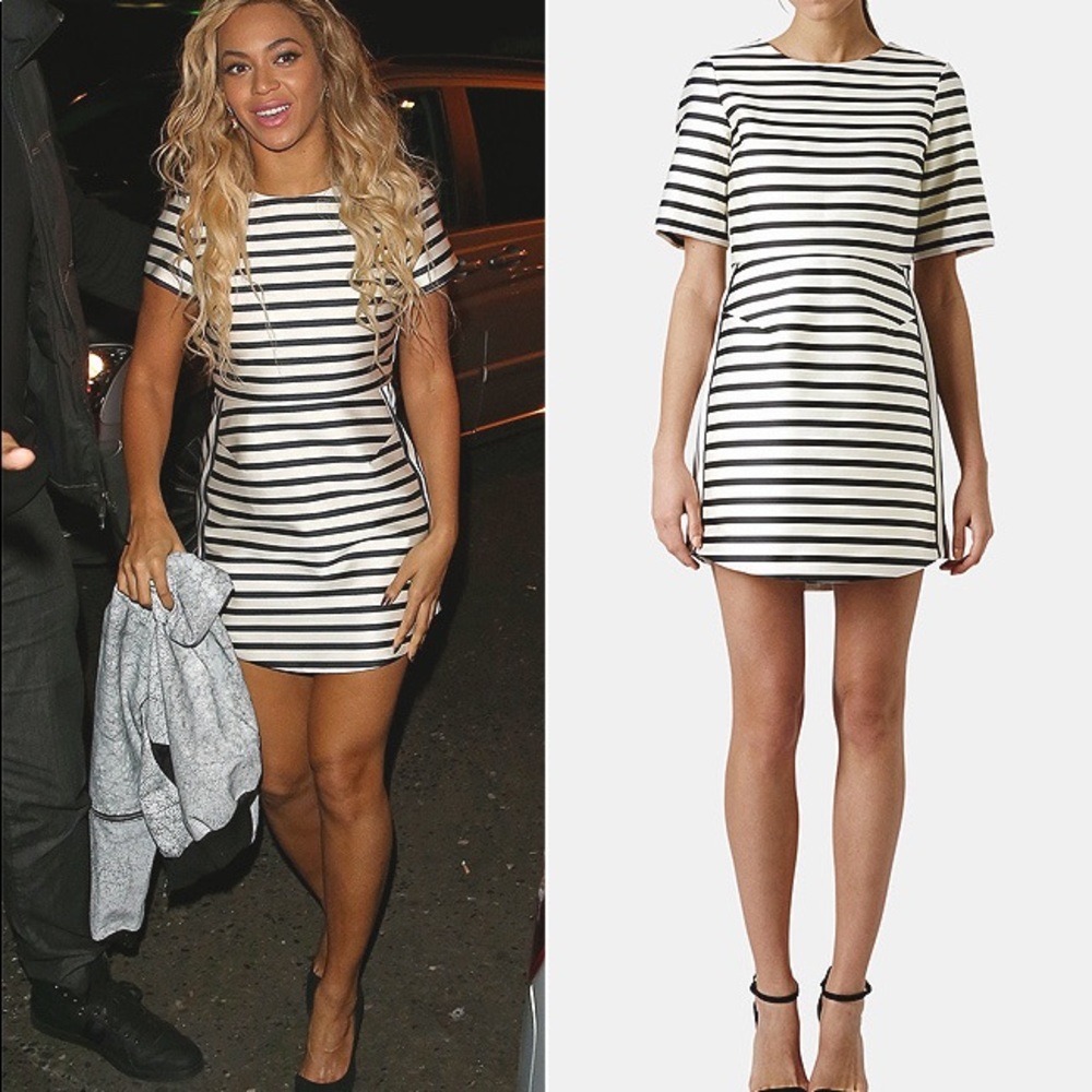 Topshop Dress - Navy and white striped