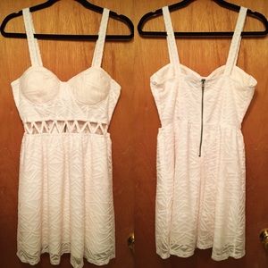 Material Girl White Connected Two Piece Dress