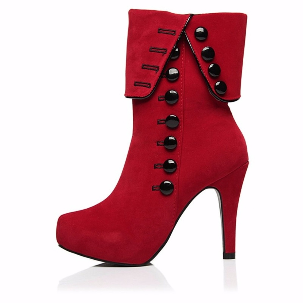 Women Boots High Heels Ankle Boots Platform Shoes