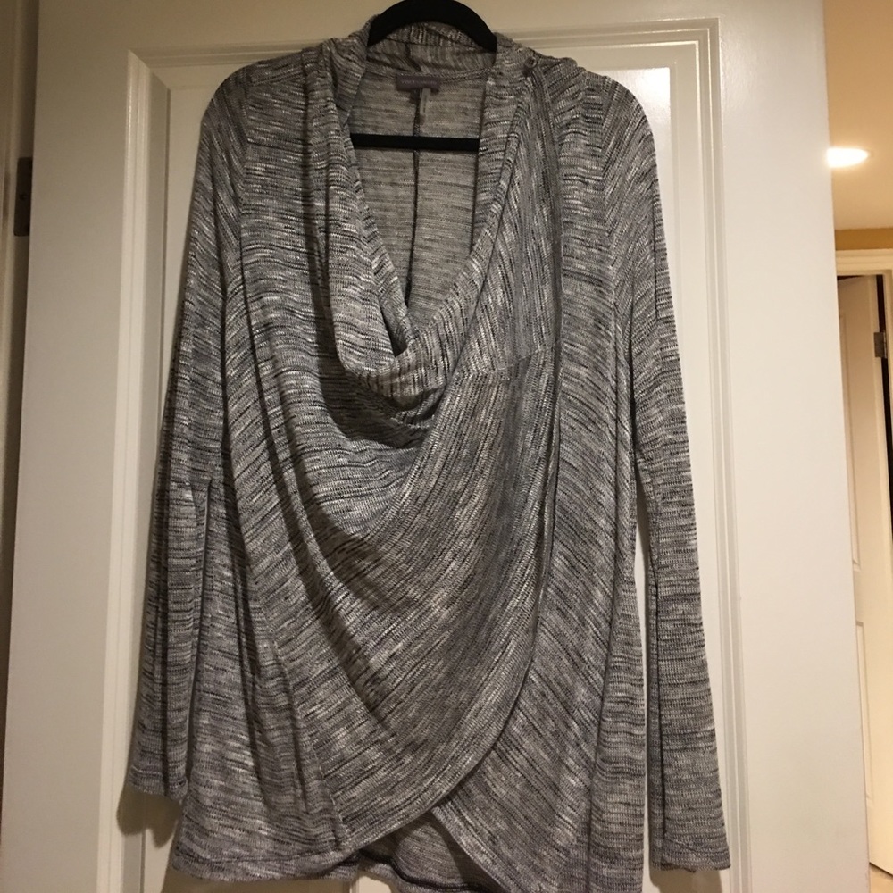 Woven scoop neck top