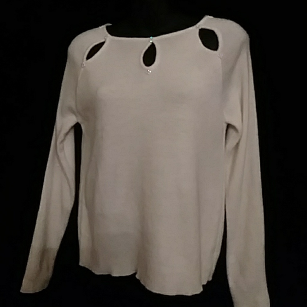 Cristina's sweater w cut-outs/rhinestones-sz M