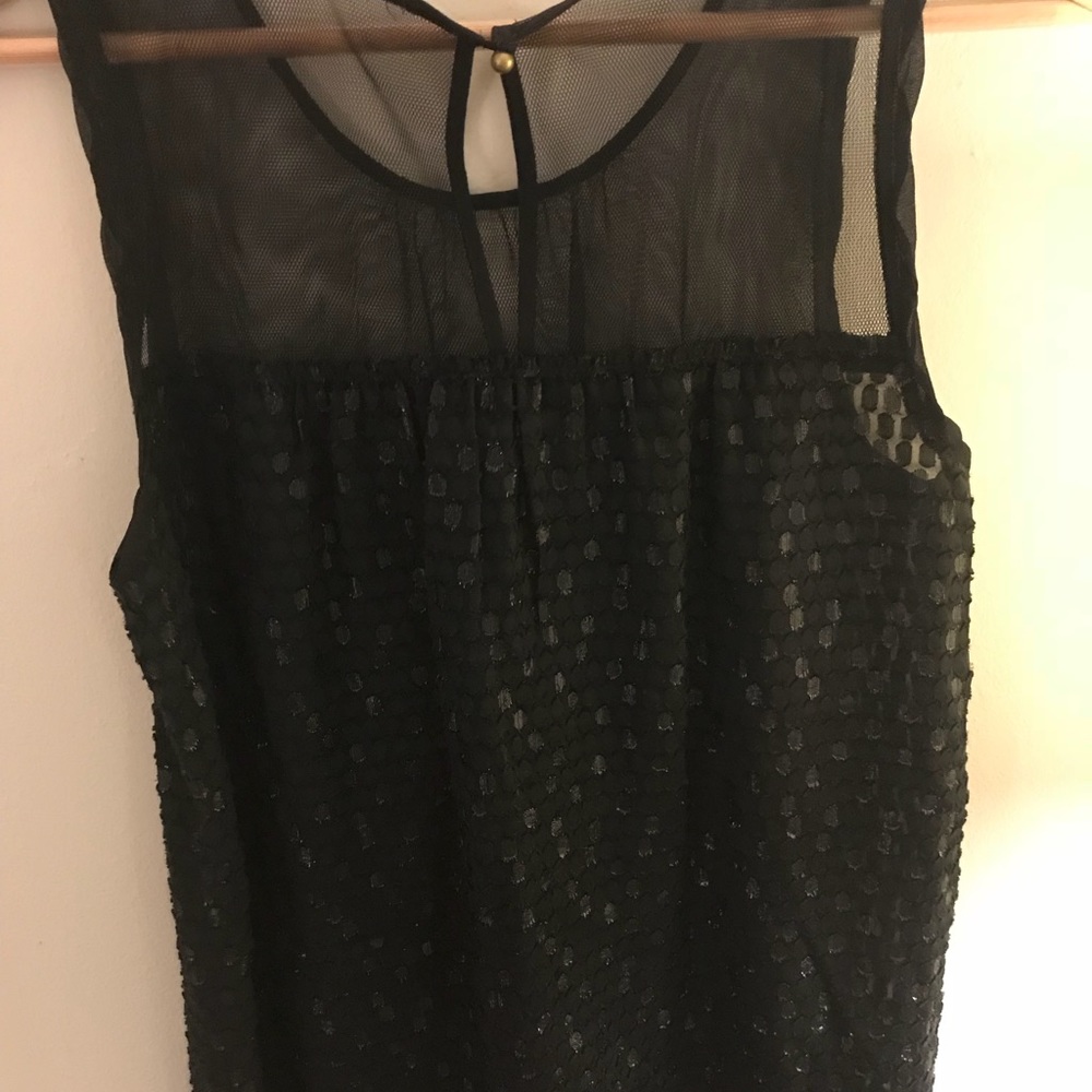 Madewell black silk tank
