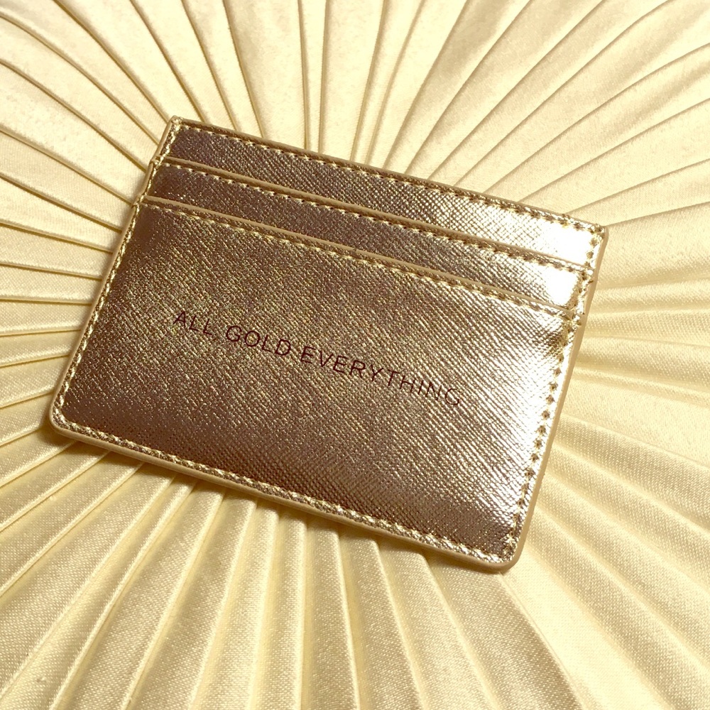 Gold Card Case or Small Wallet
