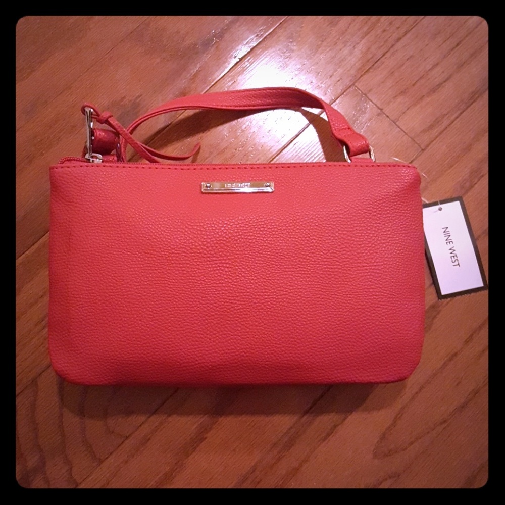 BNWT Nine West Double compartment red crossbody!