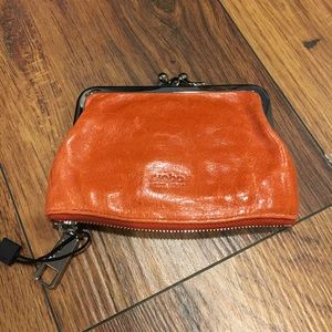HOBO orange coin purse