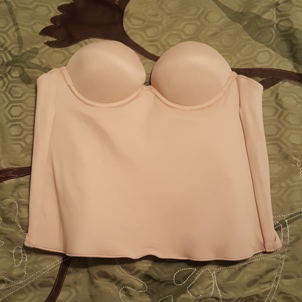 David's Bridal strapless nude long line bra