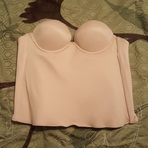 David's Bridal strapless nude long line bra