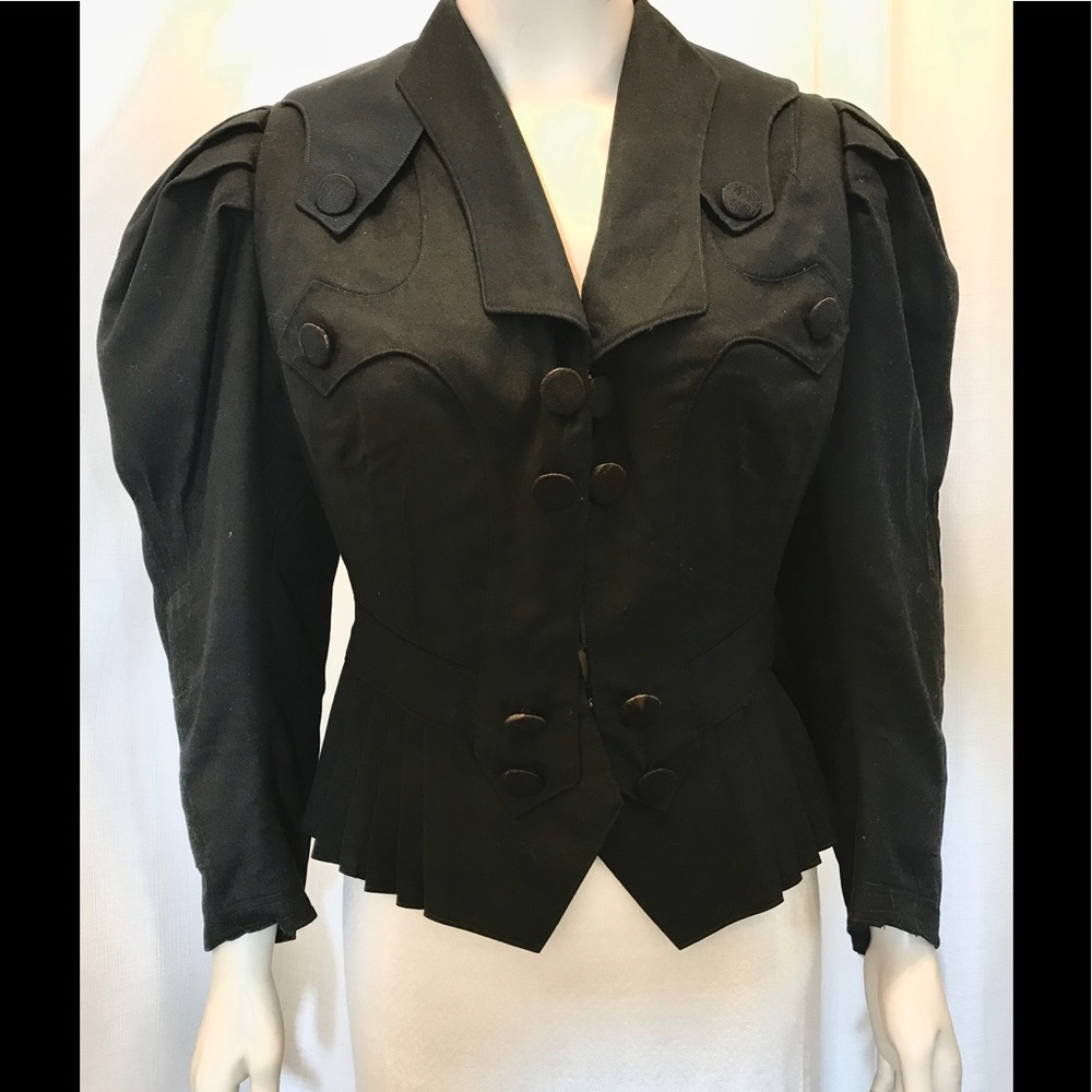 EDWARDIAN ORIG VINTAGE WOOL JACKET~  SZ 4