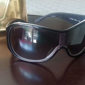 Tory Burch Black Leather Sunnies