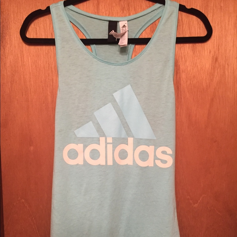 Baby Blue Adidas Racerback Tank Top