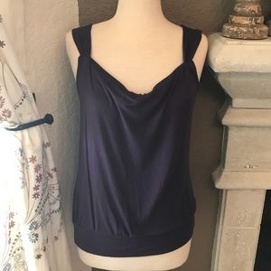 Purple cow neck tank top