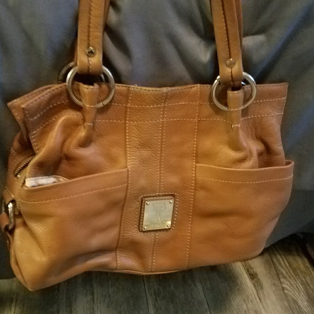 Over the shoulder light brown tignanello purse