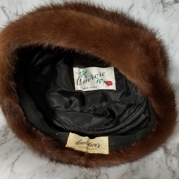 Amrose Vintage 1960\'s Era Fur Hat - Size Medium main image 5