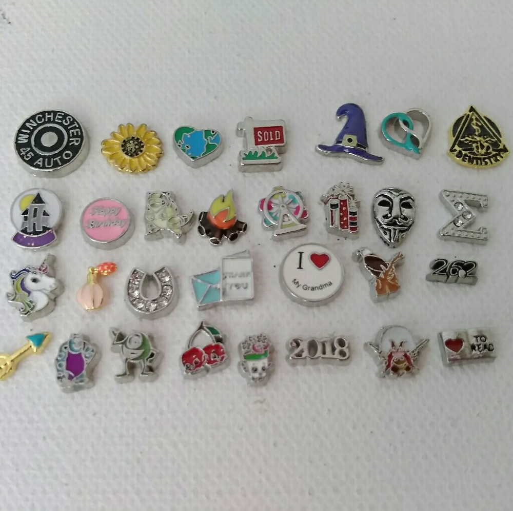 floating locket charms READ DESCRIPTION FOR DEAL