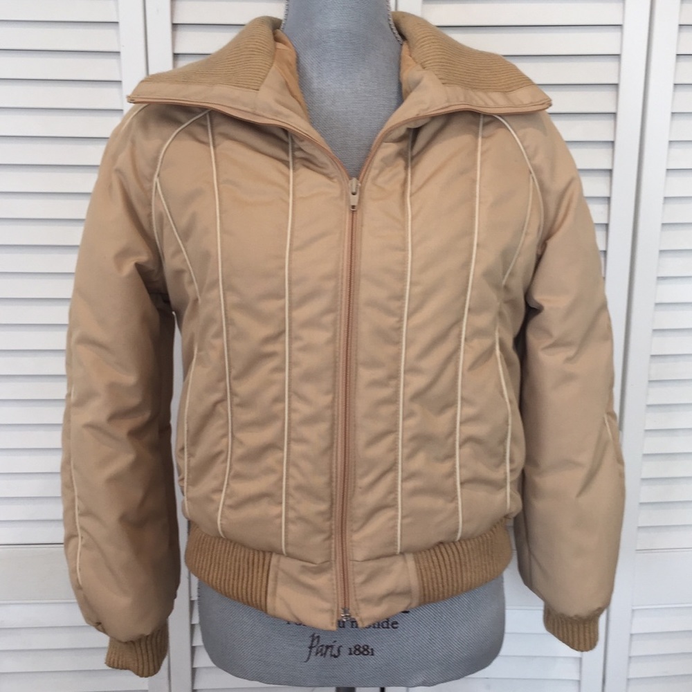 Tan Puffer Jacket - Picture 2 of 8