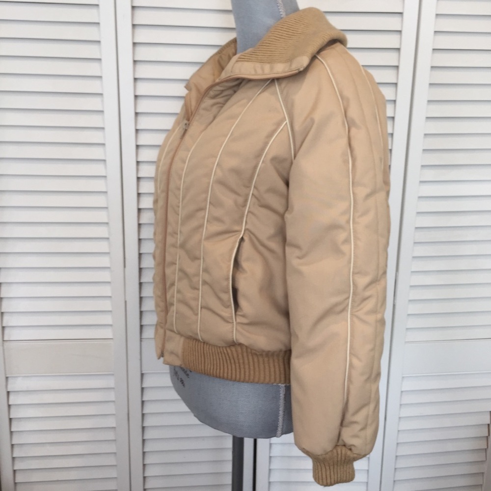 Tan Puffer Jacket - Picture 3 of 8