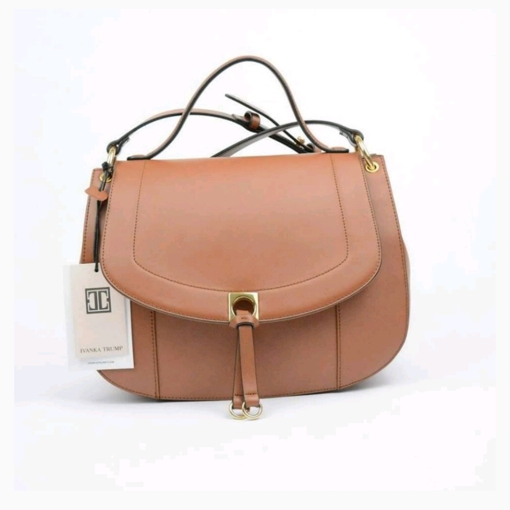 Ivanka Trump Claudia Saddlebag Purse Brown