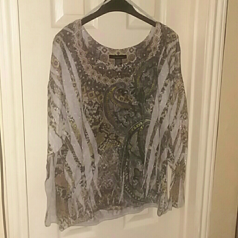 Ladies metallic shirt