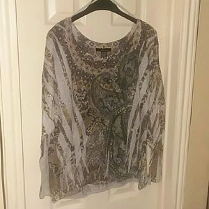 Ladies metallic shirt