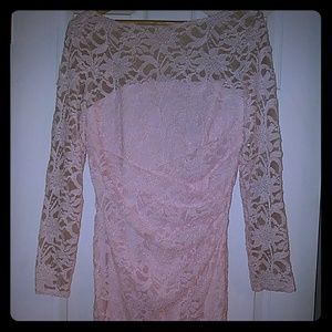 Lauren Ralph Lauren Long Sleeve Pink Sequin Lace