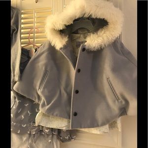 Janie & Jack faux fur cape
