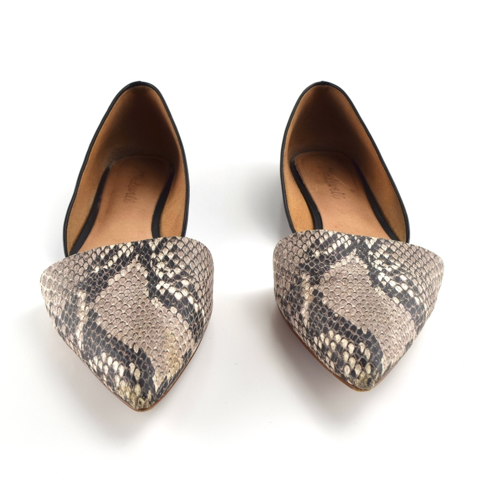 Madewell Lydia d'Orsay Flat in Embossed Leather