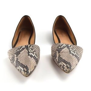 Madewell Lydia d'Orsay Flat in Embossed Leather