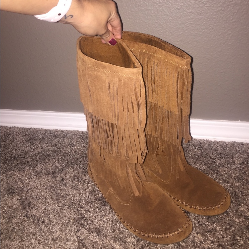 Lauren Conrad Fringe Boots