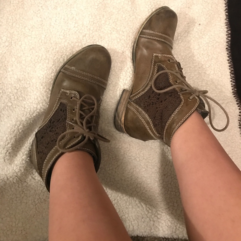Cute faux leather booties