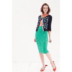 Anthropologie Monogram Sailboat Panel Cardigan