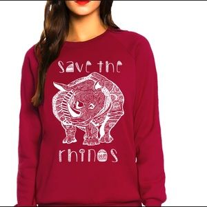 Save the rhinos sweatshirt