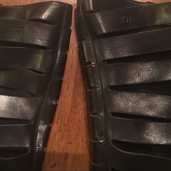 MISS SIXTY Leather Black Boots Sz 36 - Picture 3 of 8