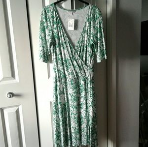 cAbi Faux Wrap Floral Dress