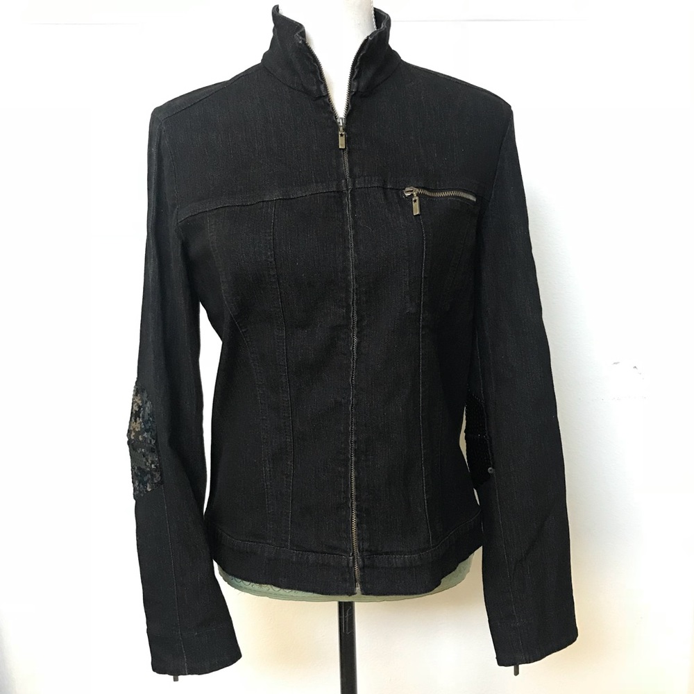 [Ungaro Fever] Denim Sequin Elbow Jacket