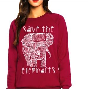 Save the elephants sweatshirt