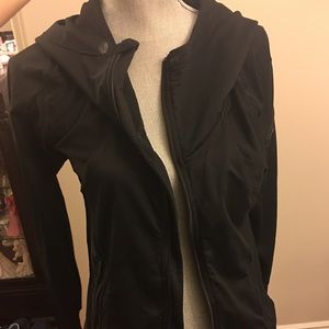 Black zip up athletic hoodie