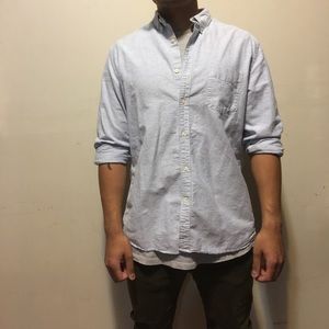 H&M baby blue button up tshirt