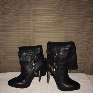 Sam Edelman platform black leather boots