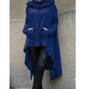 Casual Poncho Glaze Cucullate Pullover 