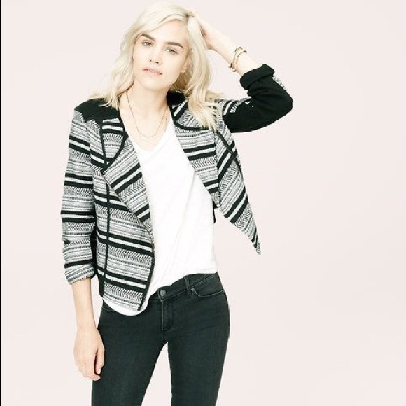 LOU & GREY TREADSTRIPE MOTO JACKET - Picture 1 of 2