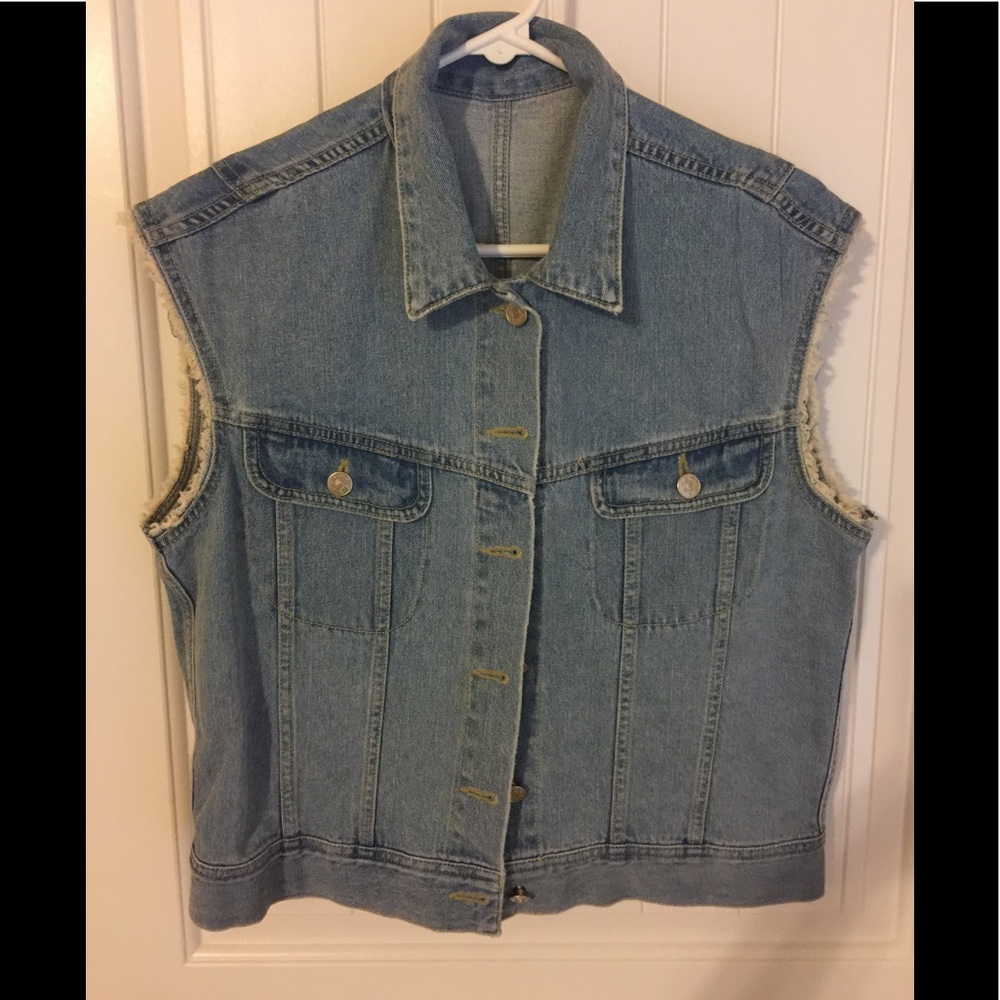 Oversized Denim jean vest