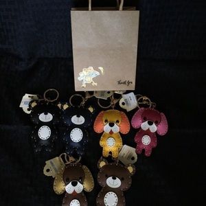 Cute doggie and teddy keychains.