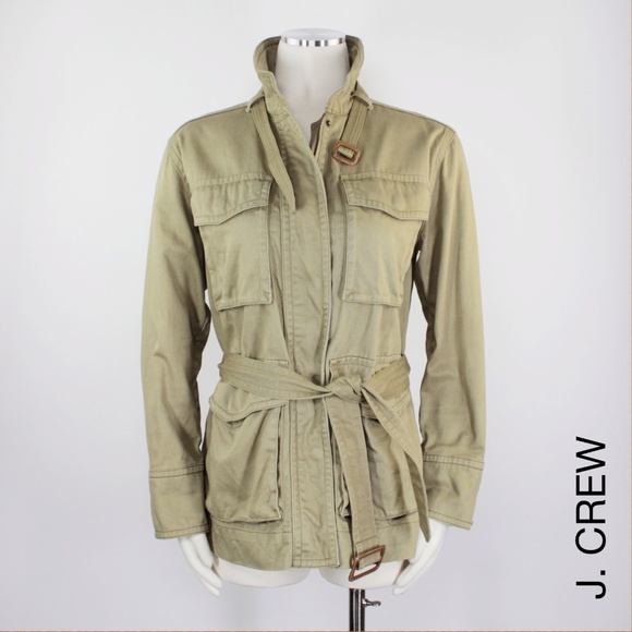 J Crew Commandore Belted Cargo Jacket Coat S - 907 - Picture 1 of 8