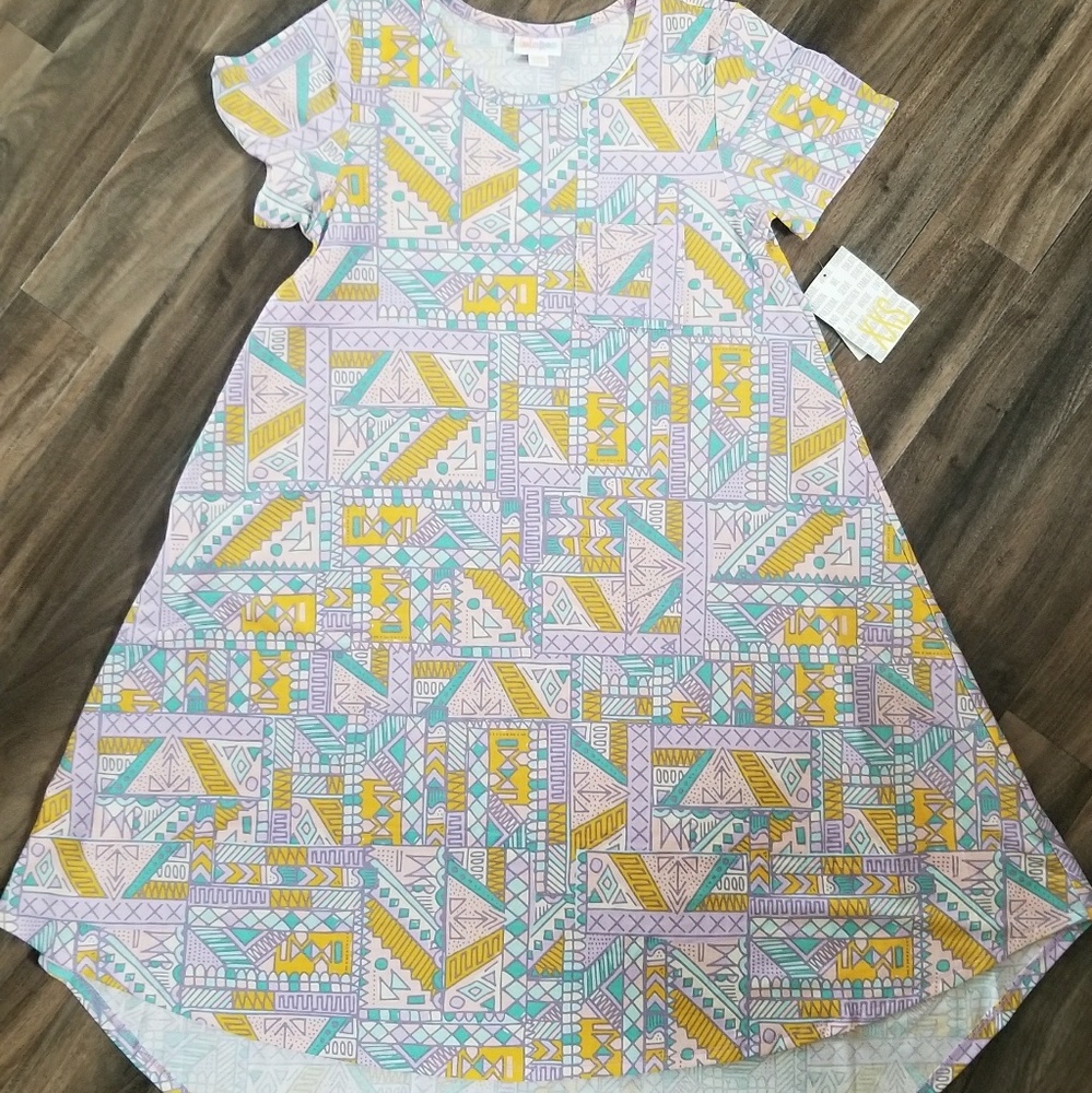 BNWT xxs carly, Aztec tribal print, LulaRoe