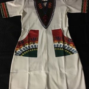 Dashiki style mini dress