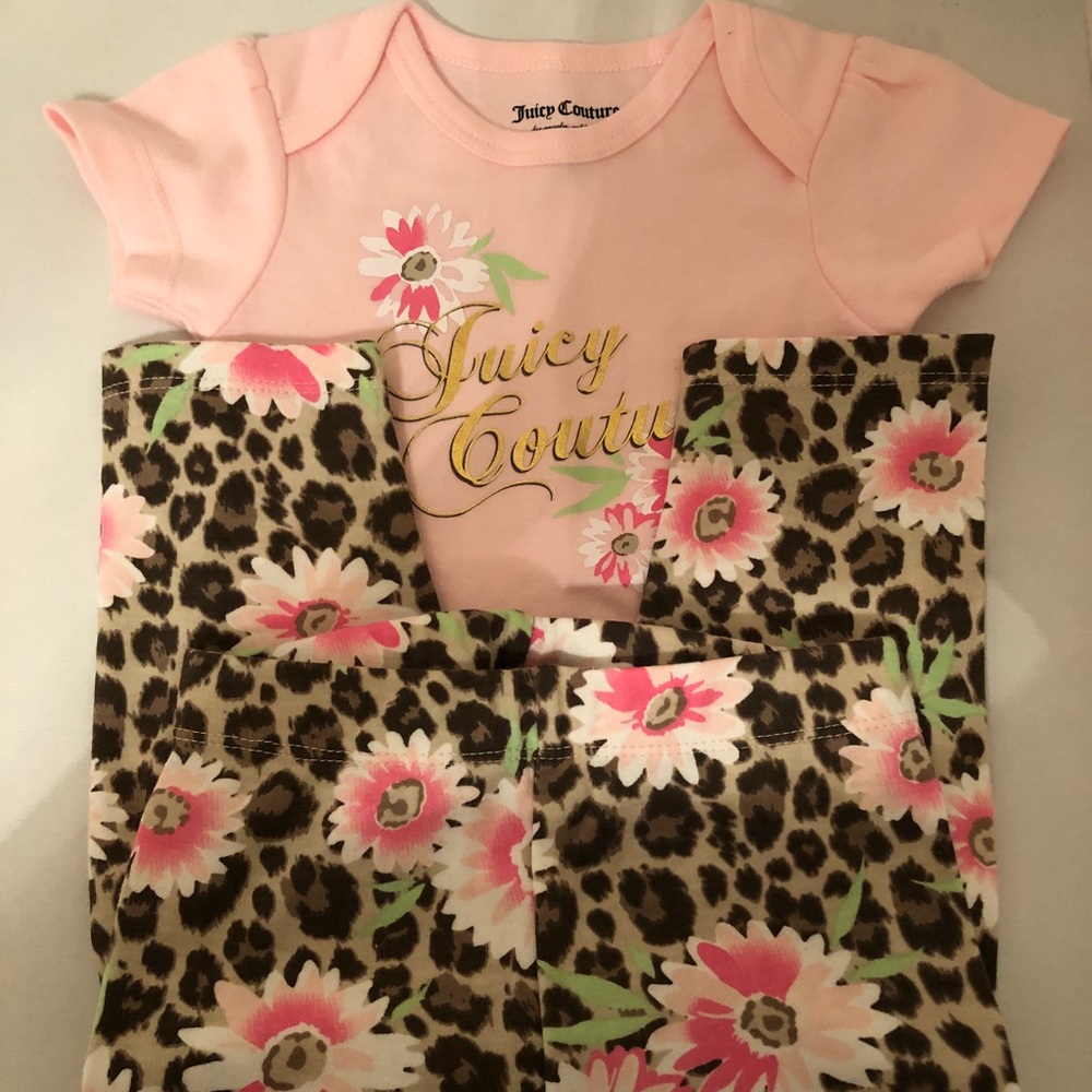 Baby girls Pink Juicy Couture Outfit Size 6-9 New