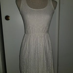 White mini skater dress