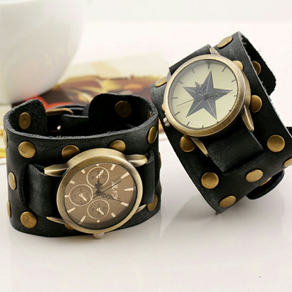 Punk Style Vintage Leather Watch - Picture 2 of 5